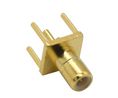 HF-Steckverbinder, SMB, Messing, Stecker, Gerade, 50Ohm, Durchsteckmontage, Lötanschluss